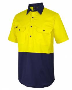 150G Hi Vis Close Front S/S Work Shirt